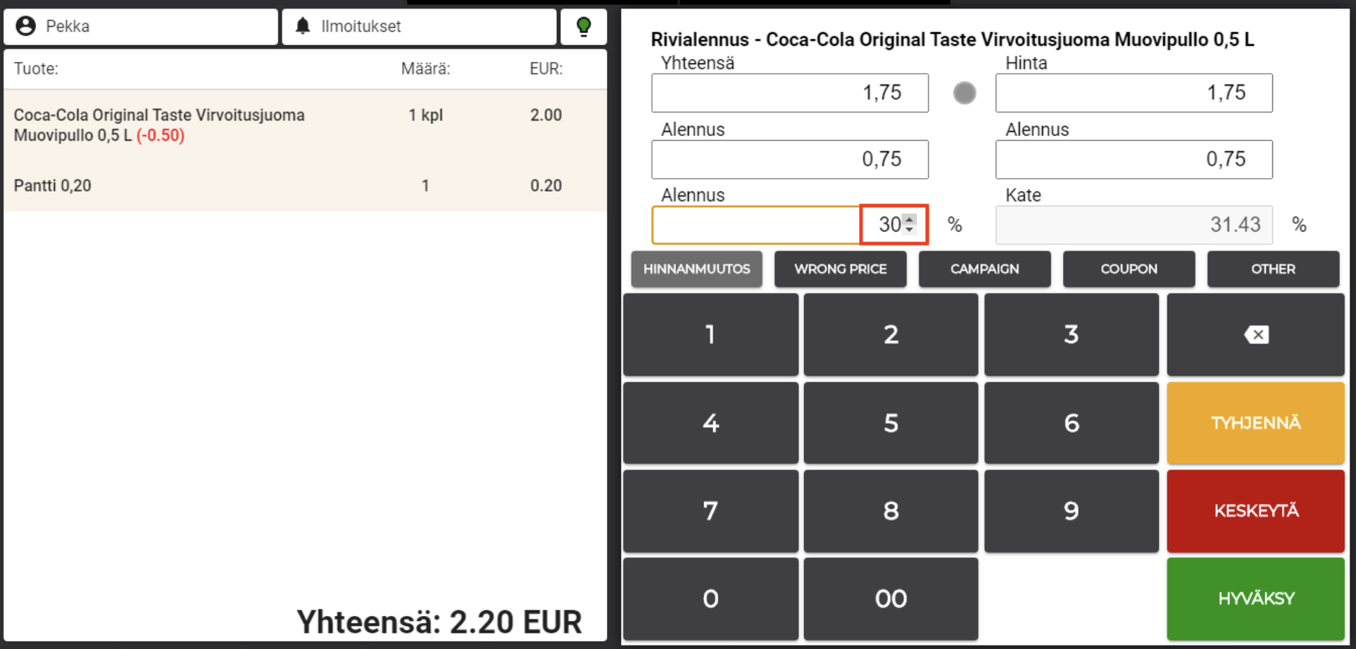 Alennustuotteen muokkaaminen kassalla.png